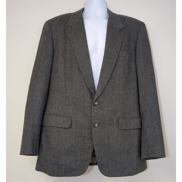 Sam's Tailor Bespoke Suit Jacket Blazer Herringbone Wool Tweed Men's Size 42 - Picture 1 of 16